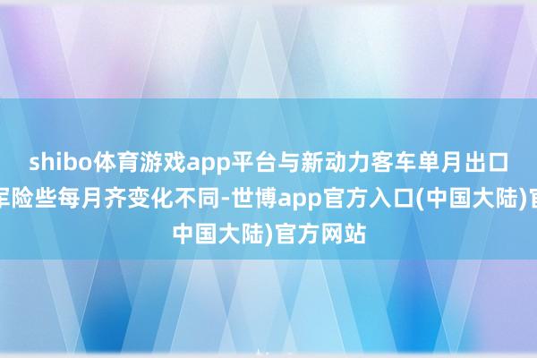 shibo体育游戏app平台与新动力客车单月出口销量冠军险些每月齐变化不同-世博app官方入口(中国大陆)官方网站